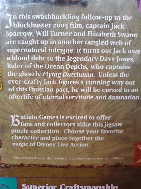 New Puzzle - Pirates of the Caribbean Dead Man's Chest - photo 2
