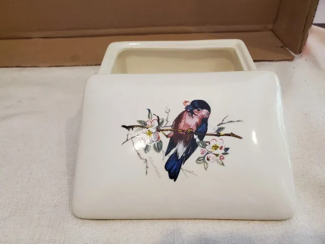 Little ceramic box - bird image indicator(3)