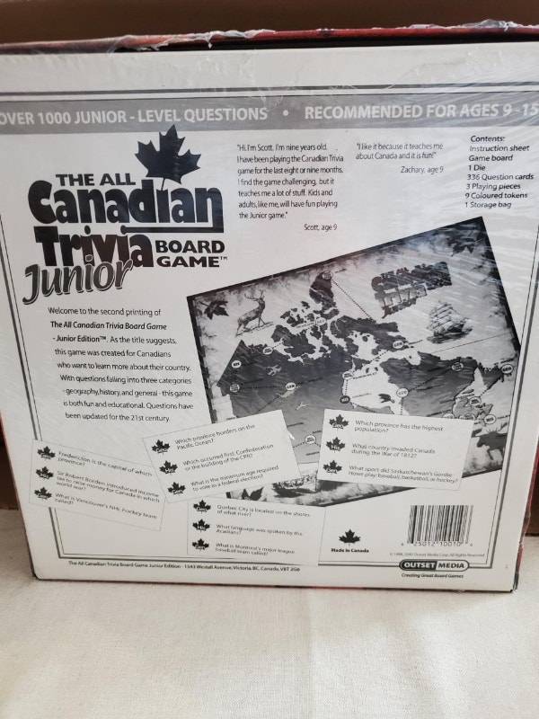 All Canadian Trivia Junior Board Game - photo 4