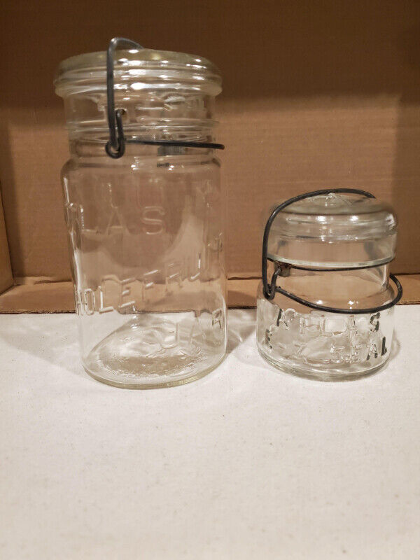 Vintage half-pint Atlas EZ Seal Canning Jar