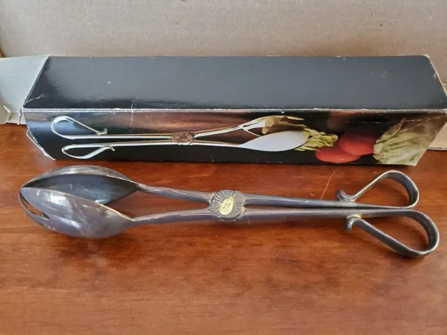 Silver Plated Salad Tongs thumbnail