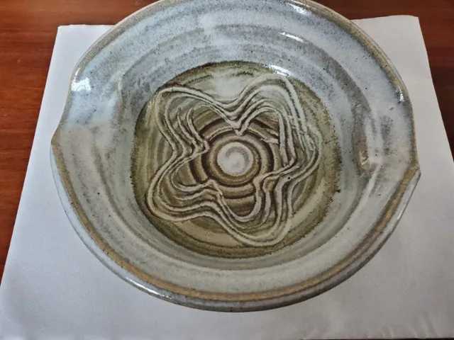 Small Pottery Bowl with Spouts thumbnail