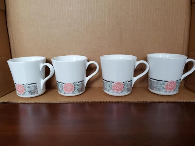 Vintage Corelle Cups & Saucers – Silk & Roses Pattern image indicator(6)