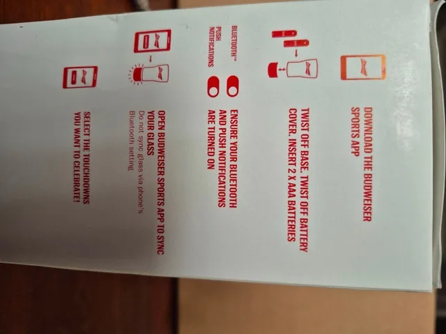 New in Box - Budweiser Touchdown Glass - NFL image indicator(4)