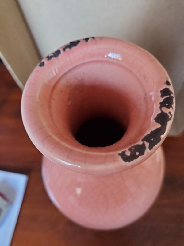 vintage tall pink vase - photo 4