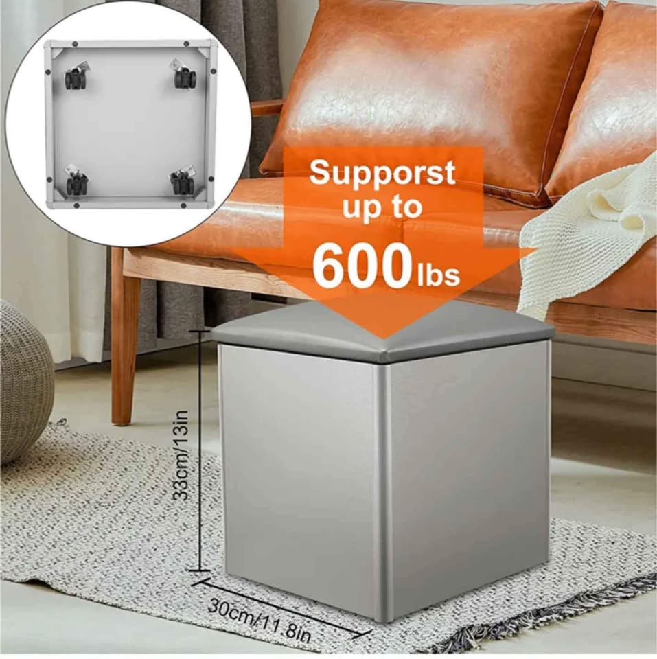 Square Storage Ottoman - photo 4
