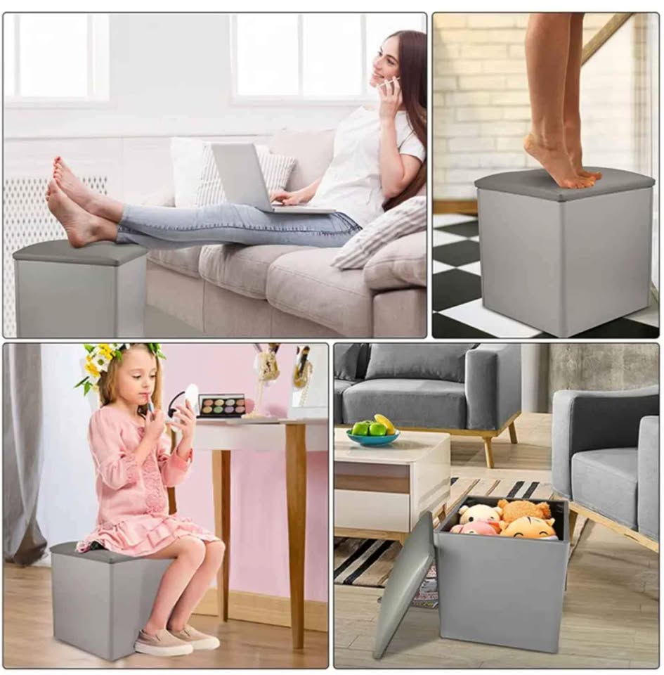 Square Storage Ottoman - photo 5