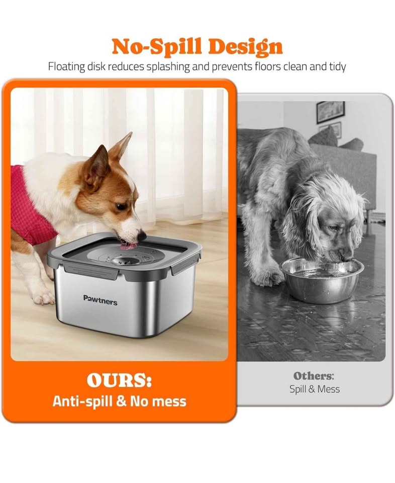 Dog Water Bowl No Spill - photo 4