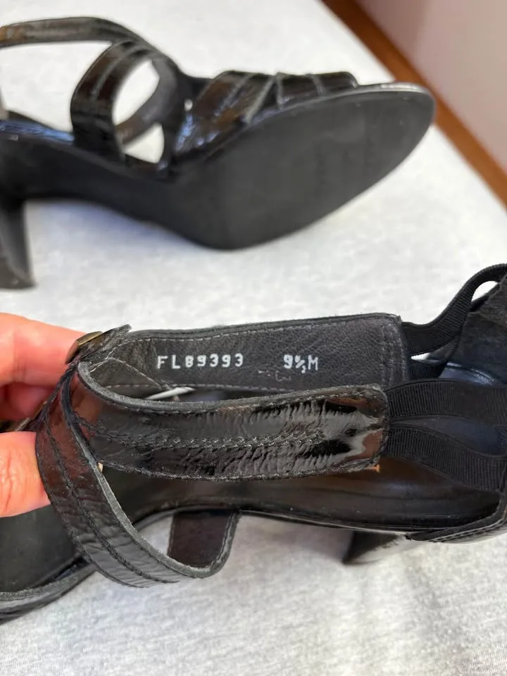 Stuart Weitzman patent leather strappy heels size 9.5 image indicator(4)