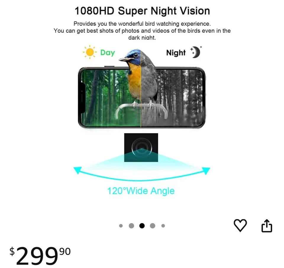 Smart Bird Feeder with Camera image indicator(2)