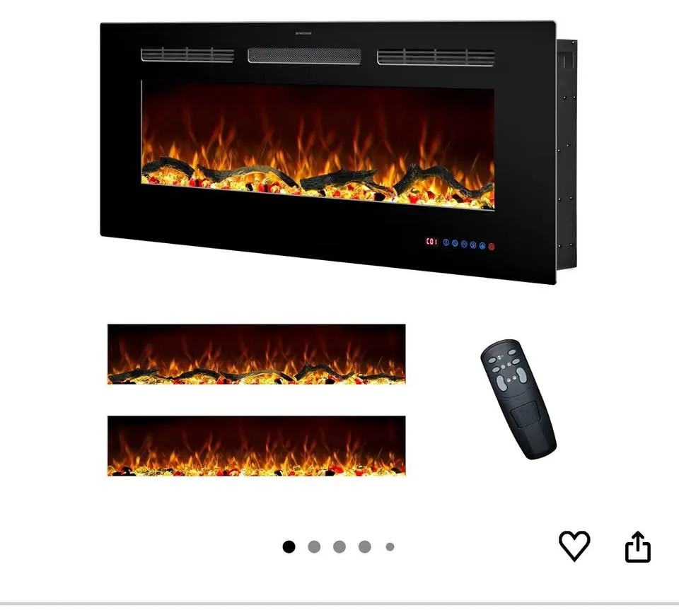 36 Inches Electric Fireplace Inserts