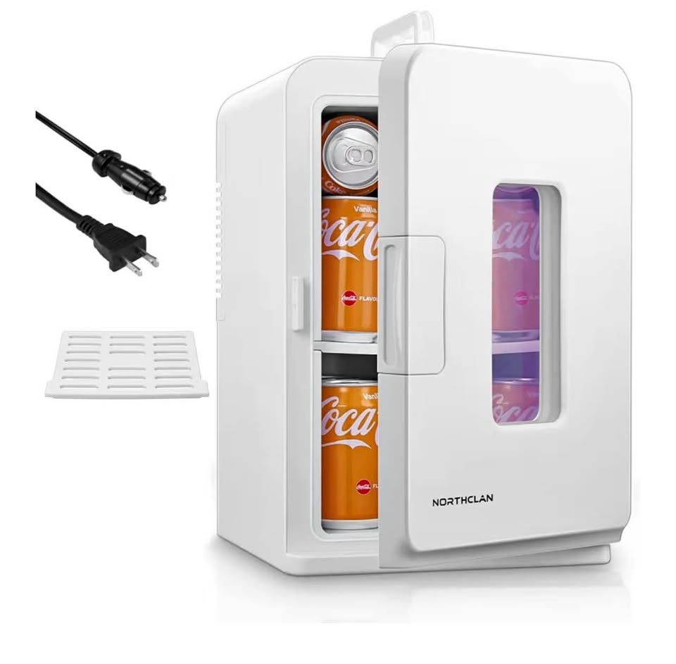 NORTHCLAN 2-Tier Mini Fridge, 15 Liter