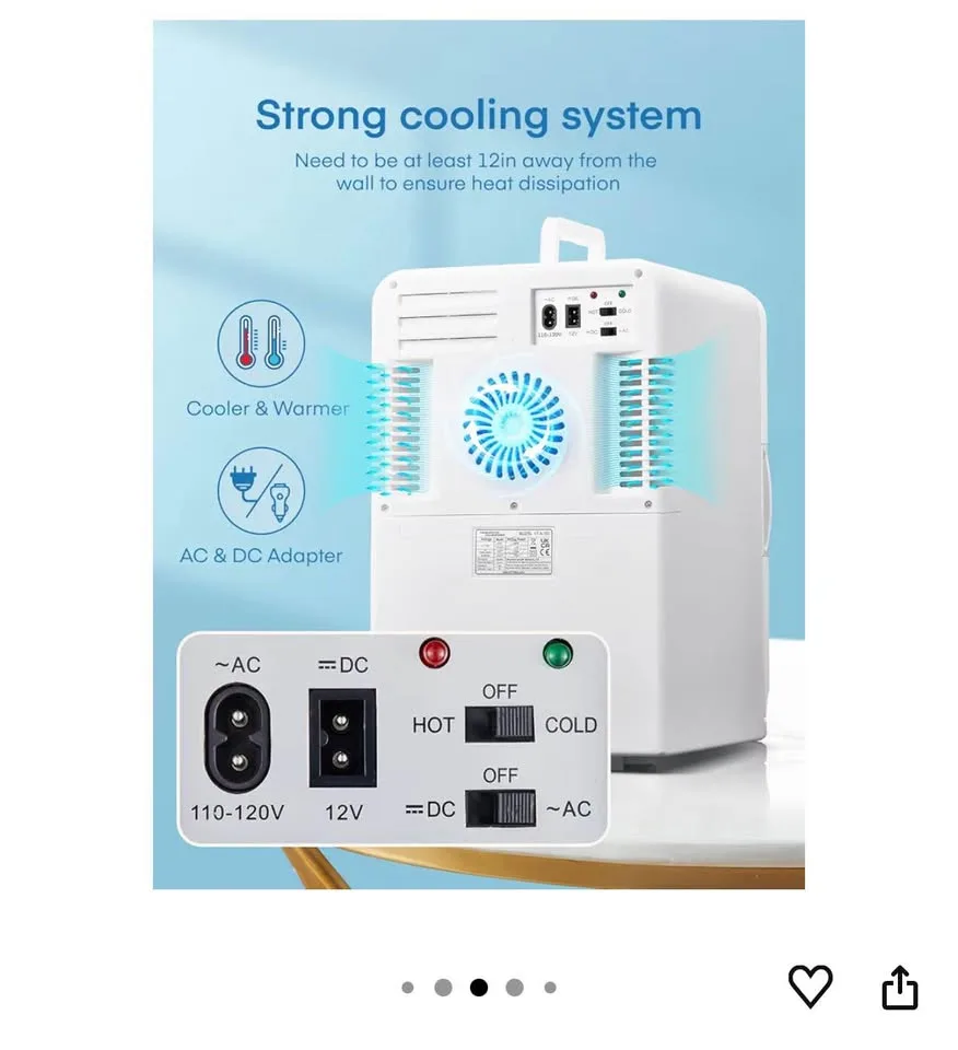 NORTHCLAN 2-Tier Mini Fridge, 15 Liter image indicator(3)