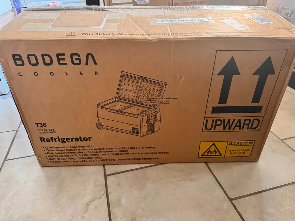 BODEGACOOLER 12 Volt Car Refrigerator,38 Quart image indicator(6)