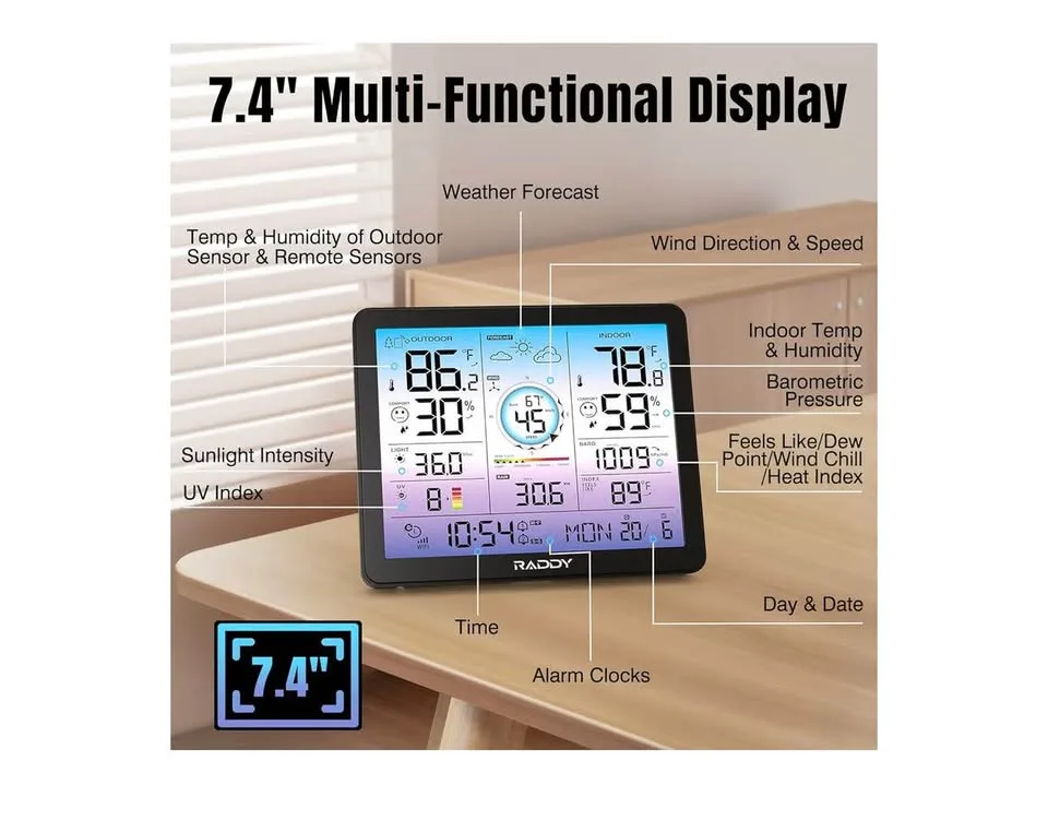 Raddy VP7 Wi-Fi Weather Station image indicator(2)