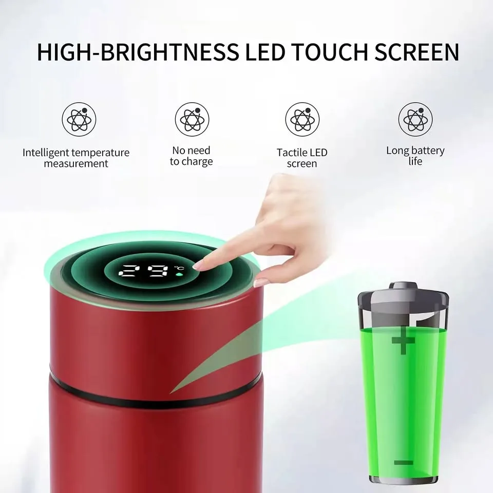 LED Temperature Display Smart Water Bottle image indicator(8)