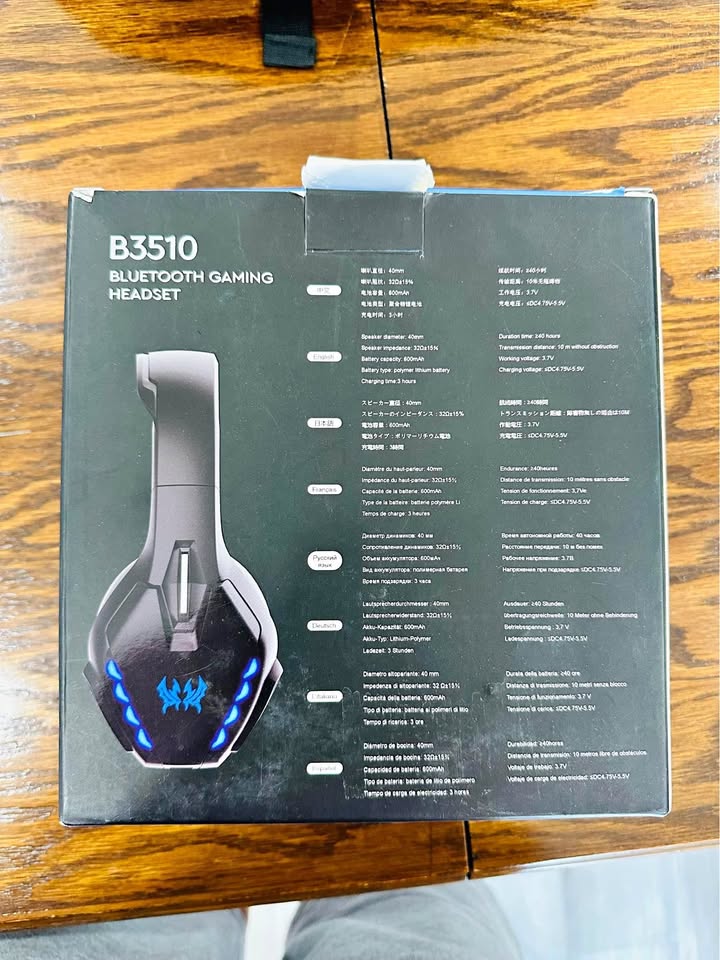 BLUETOOTH GAMING HEADSET REMOVABLE MICROPHONE