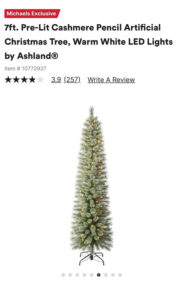7ft Pre-Lit Cashmere Christmas Tree - Ashland image indicator(5)