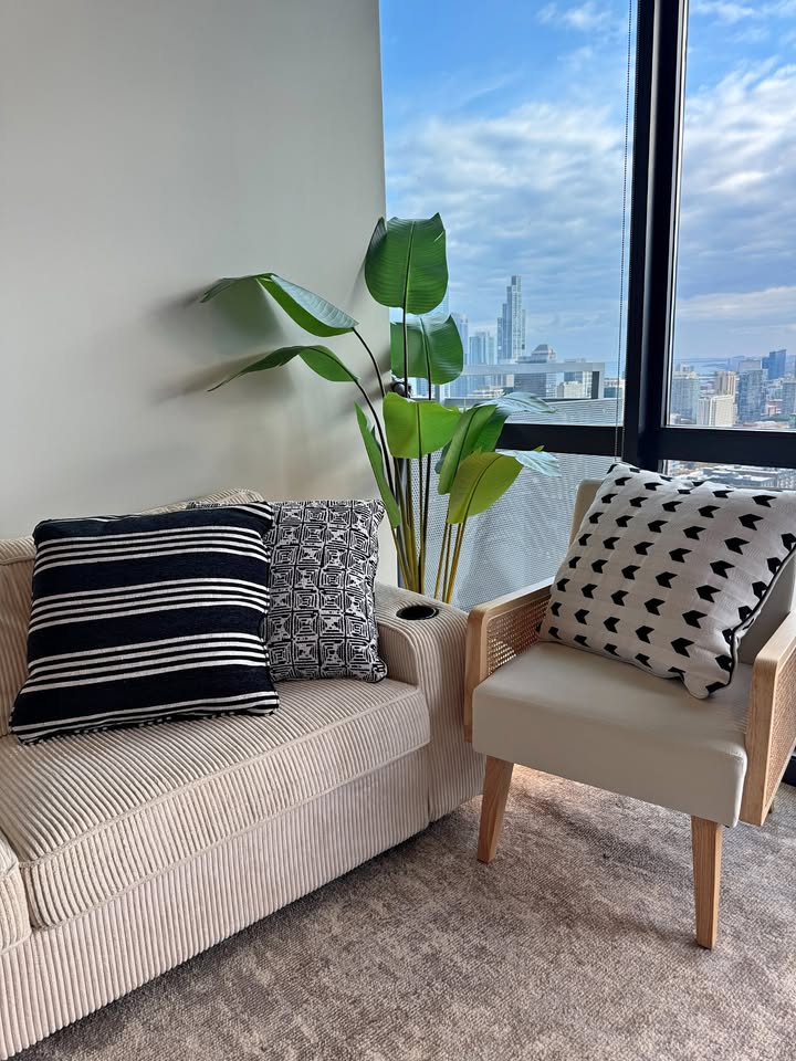 Modern Throw Pillows Set – Black & White Pattern