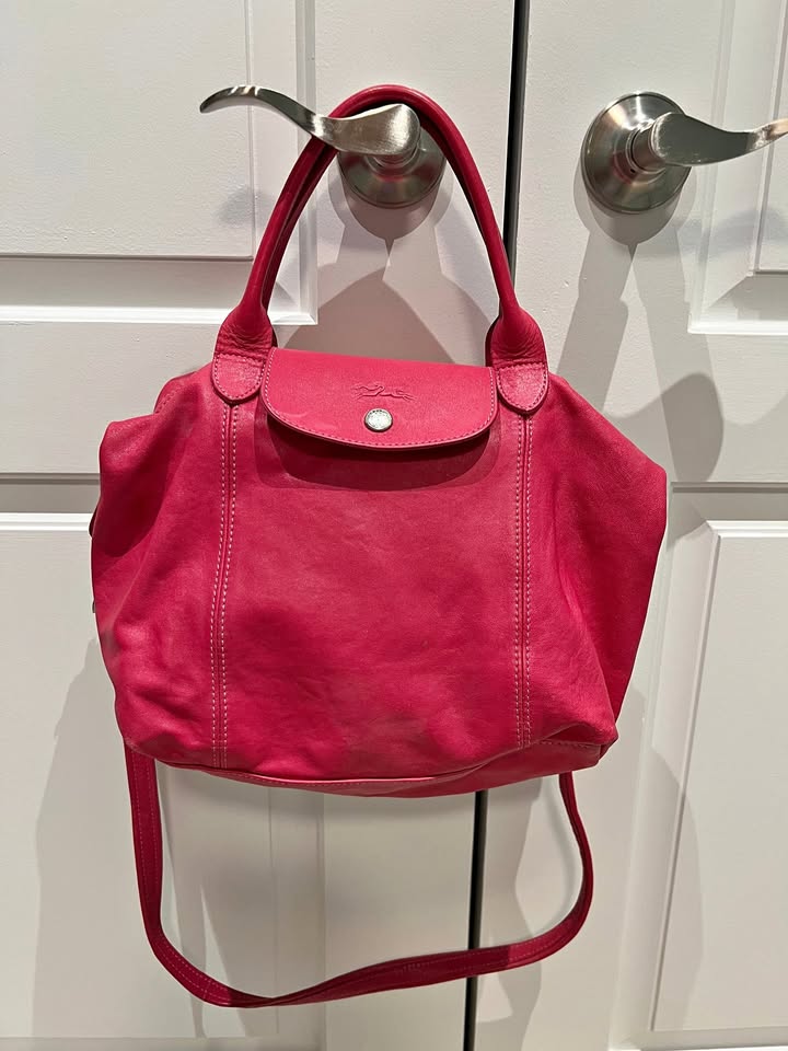 Longchamp sheep leather 3 way handbag