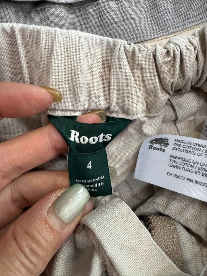 Roots teens adult cotton linen shorts - photo 2