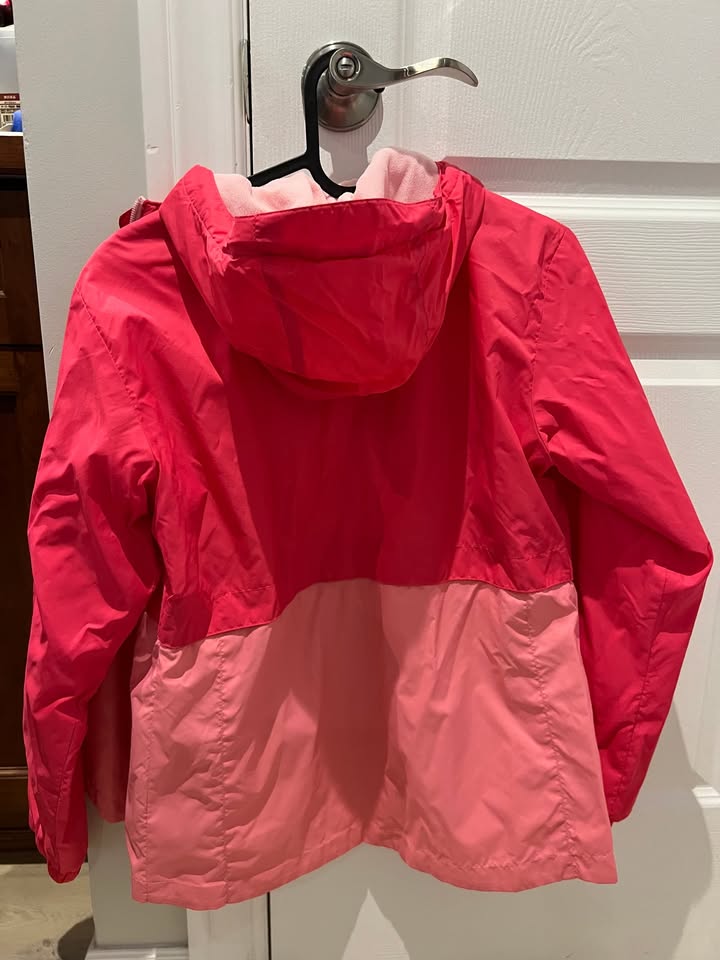 Columbia girls teens fleece lined windbreaker zipper jacket - photo 3
