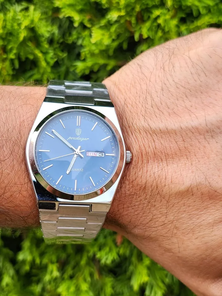 Business Style Stainless Steel Men’s Watch - Blue image indicator(3)