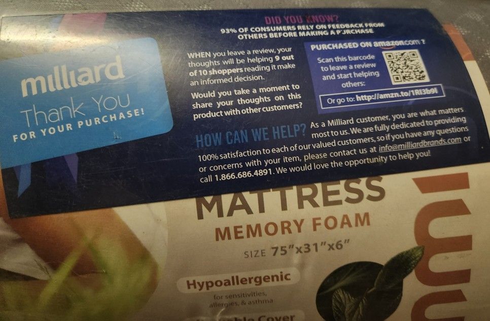New! 6" Summit foldable memory foam mattress - photo 2