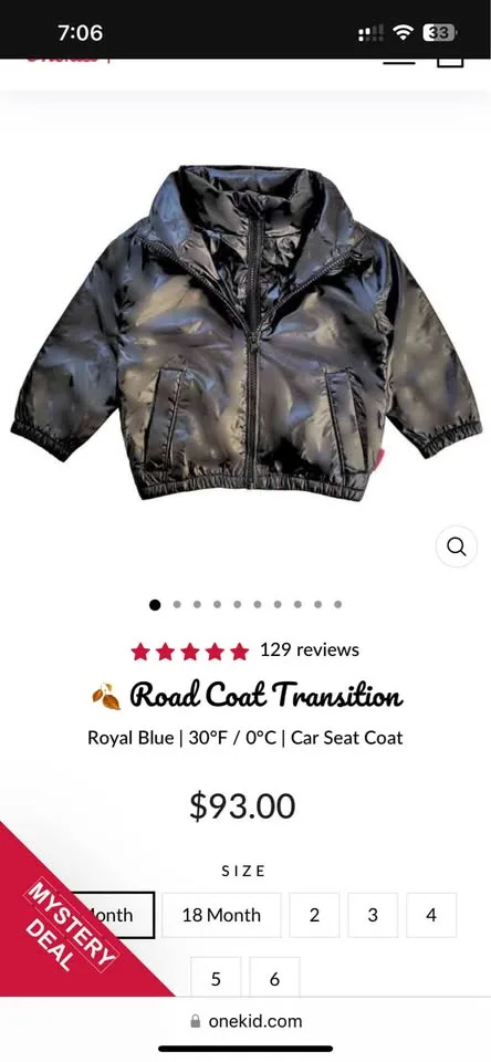 Brand New– OneKid Road Coat Little Prince Limited Edition image indicator(2)