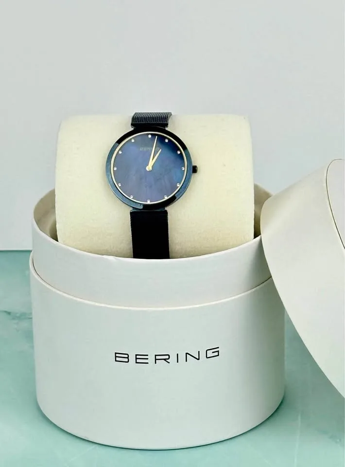 Bering Women's Blue MOP Dial Watch - Brand New