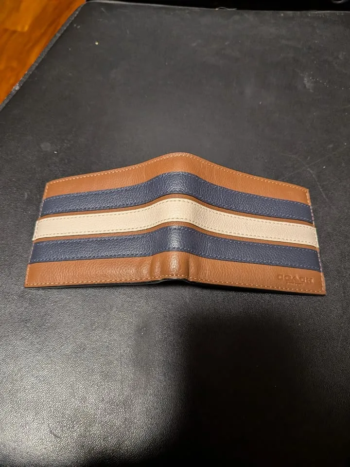 Coach Men’s Slim Bi-Fold Wallet (Varsity Stripe) – $65 image indicator(2)