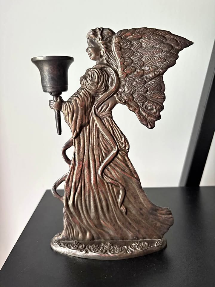 Vintage Angel Candle holders Silver Plated Christmas Decor