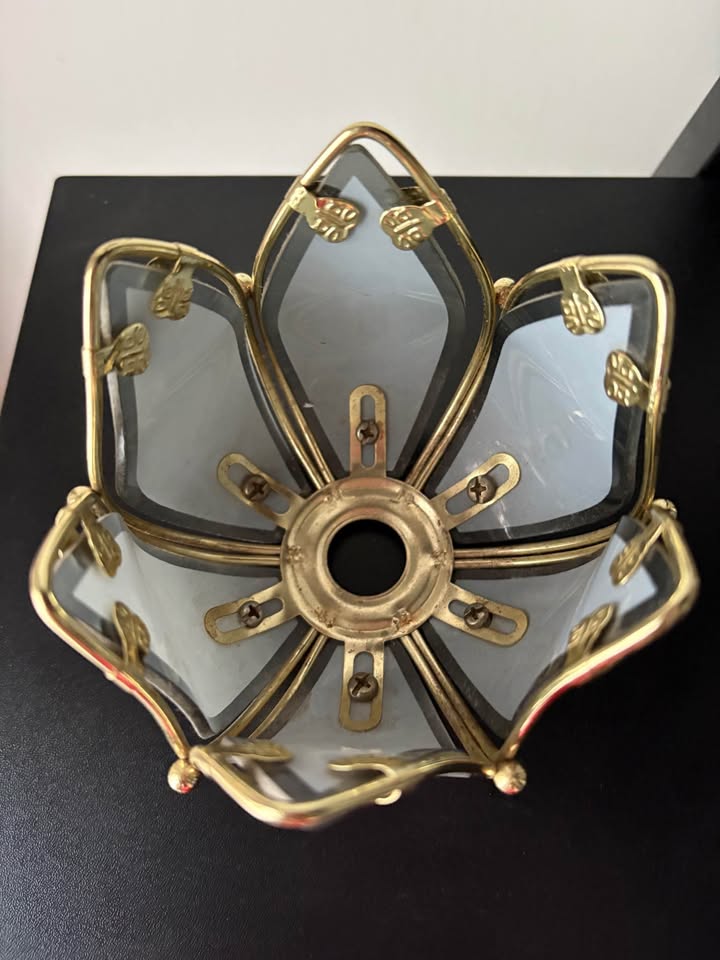 Vintage Partylite Water Lily Votive Lotus Brass Tone Gray - photo 2