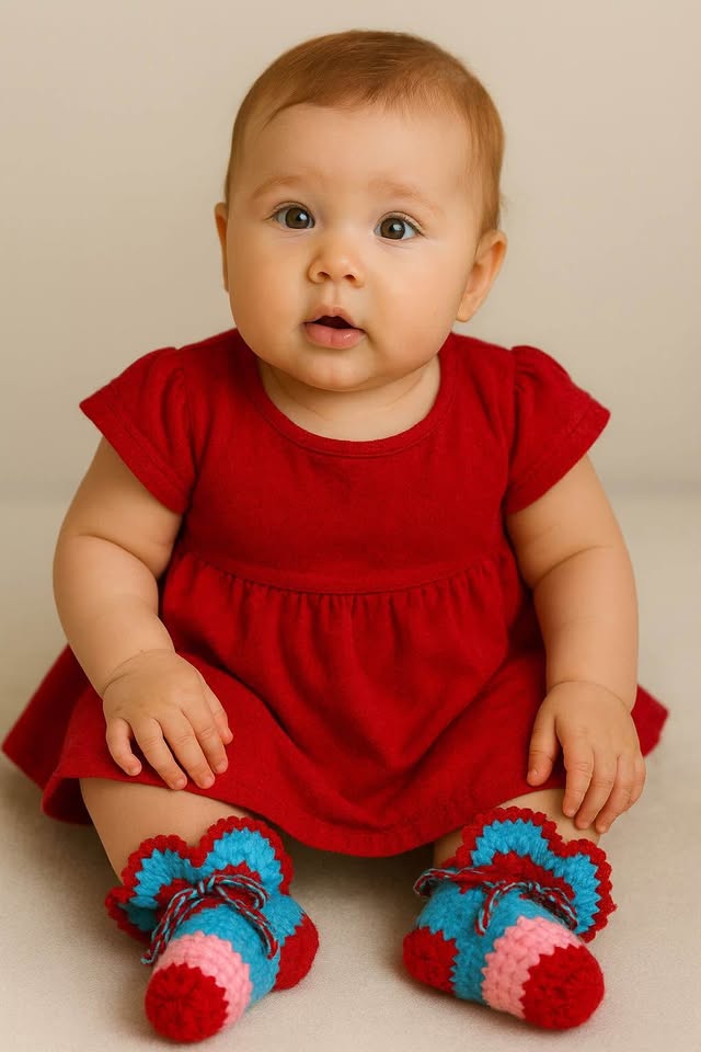 Handmade Crochet Baby socks/booties – Newborn to 9 Months - photo 5
