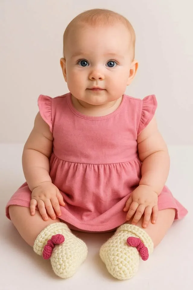 Handmade Crochet Baby socks/booties – Newborn to 9 Months image indicator(6)