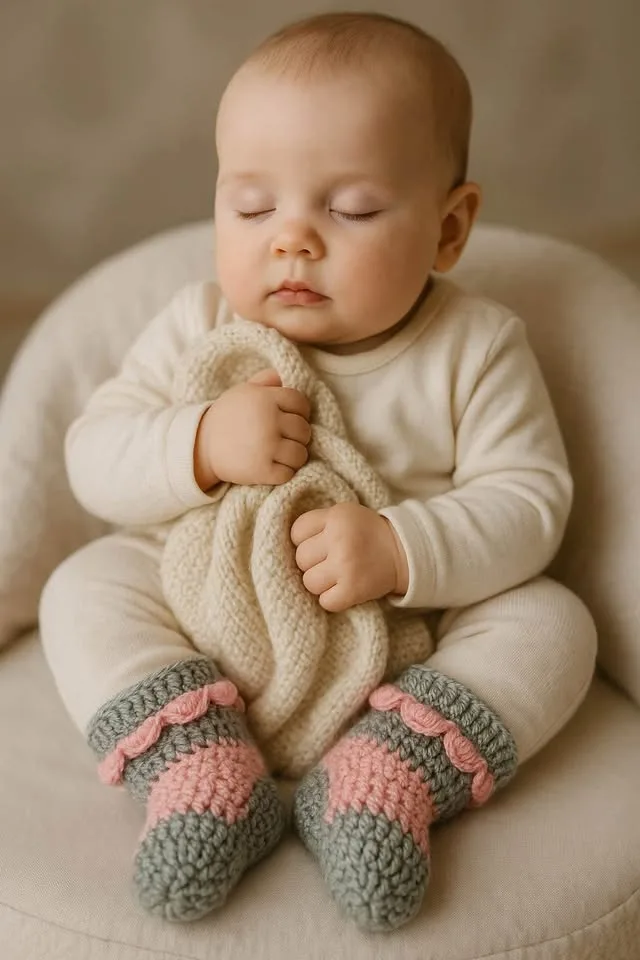 Handmade Crochet Baby socks/booties – Newborn to 9 Months image indicator(9)