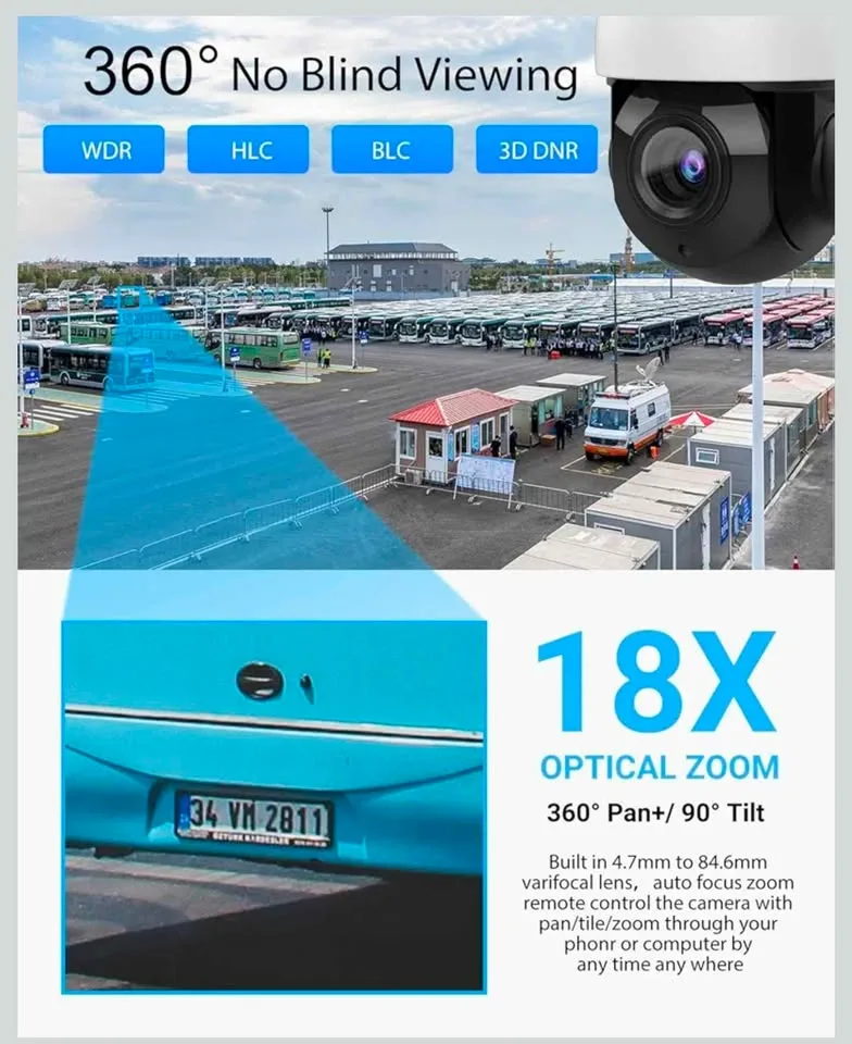 VIKYLIN 4K Security IP Camera Speed Dome image indicator(5)