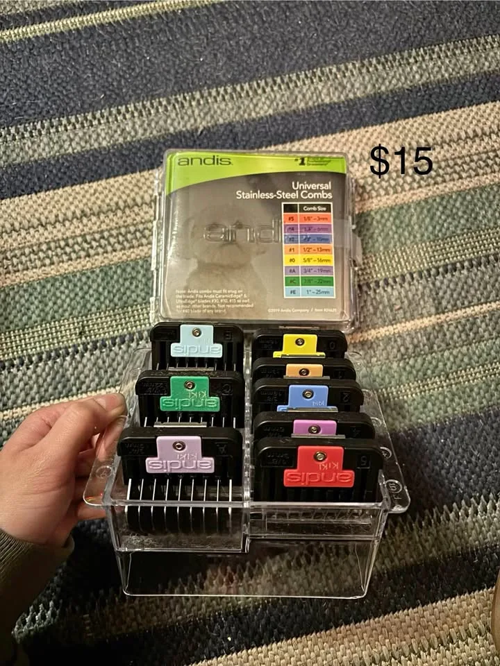 Dog grooming Andis guard combs