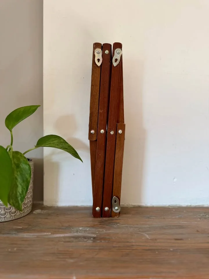 Vintage Wooden Accordion Peg Rack | Expandable Wall Hanger | Boh image indicator(4)