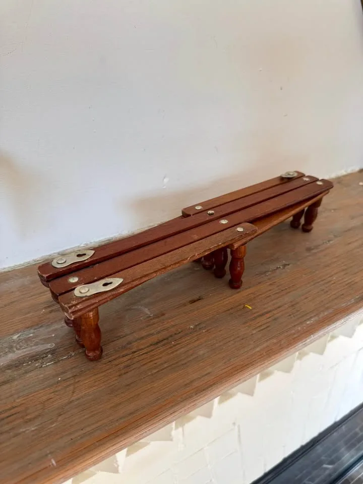 Vintage Wooden Accordion Peg Rack | Expandable Wall Hanger | Boh image indicator(5)