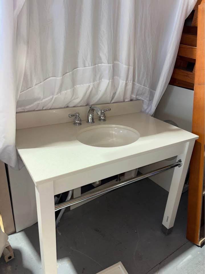 Hotel Bathroom Vanity w/ Stone Top + Faucet – $99 – Burlington - photo 2