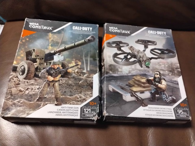 2017 MEGA Construx Call of DUTY Anti-Tank Gun & Dragonfire Drone