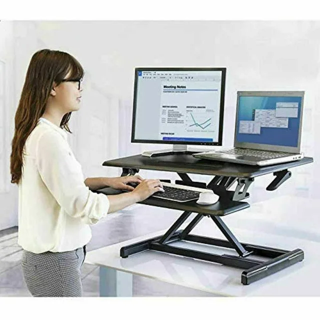 Seville Classics, airLIFT PRO Pneumatic Computer Desk Riser thumbnail