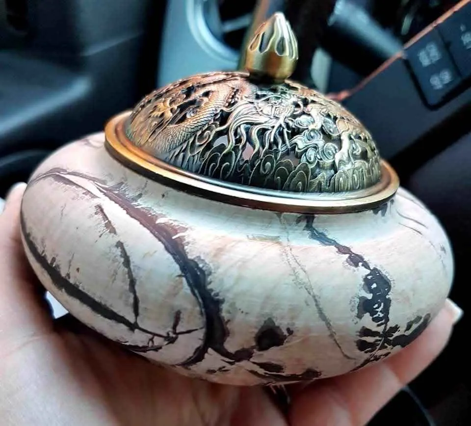 Picture Jasper Crystal incense bowl image indicator(4)