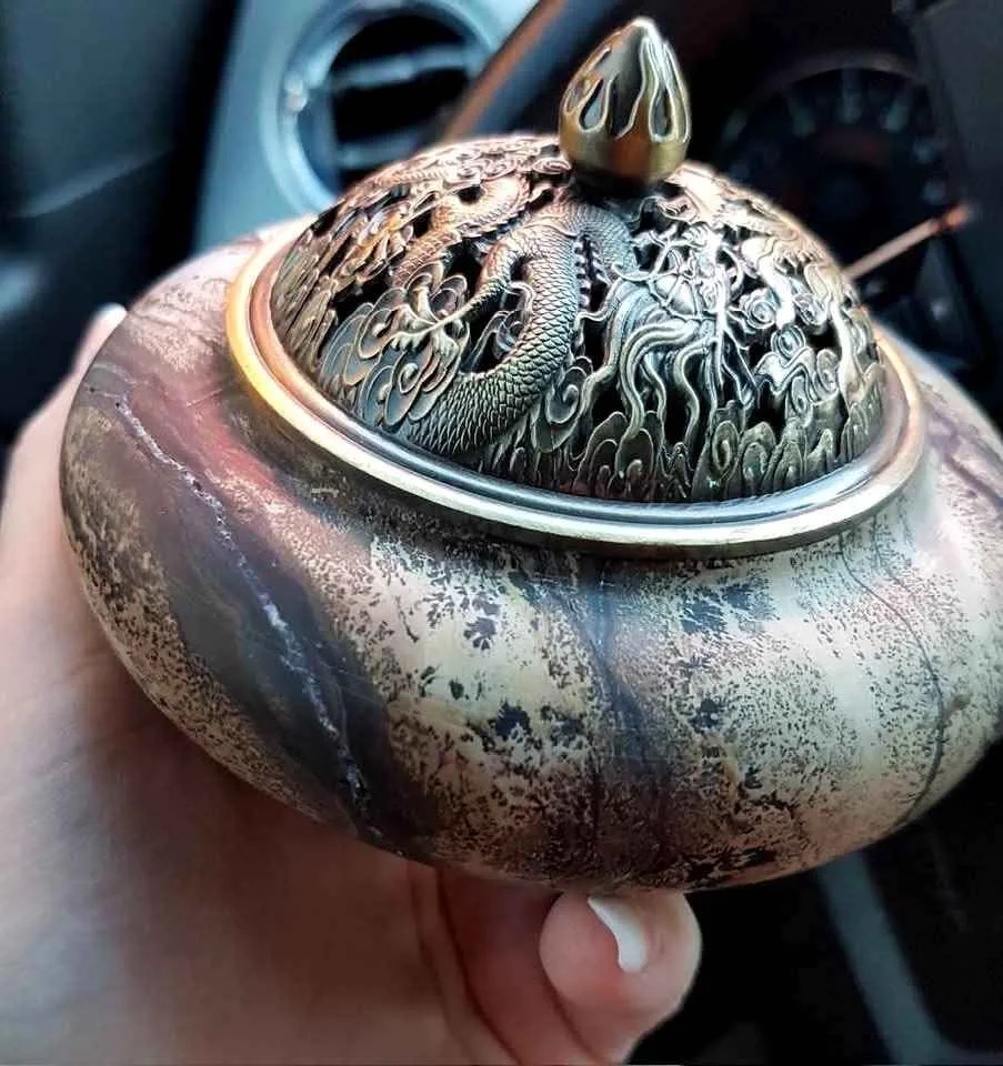 Picture Jasper Crystal incense bowl image indicator(5)