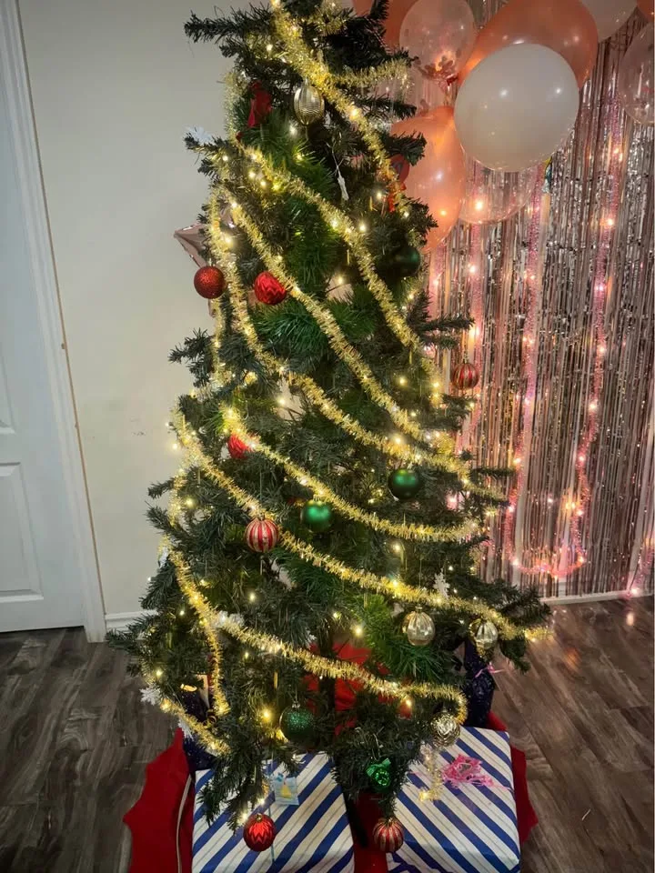 New Christmas decoration tinsel garland lights image indicator(7)