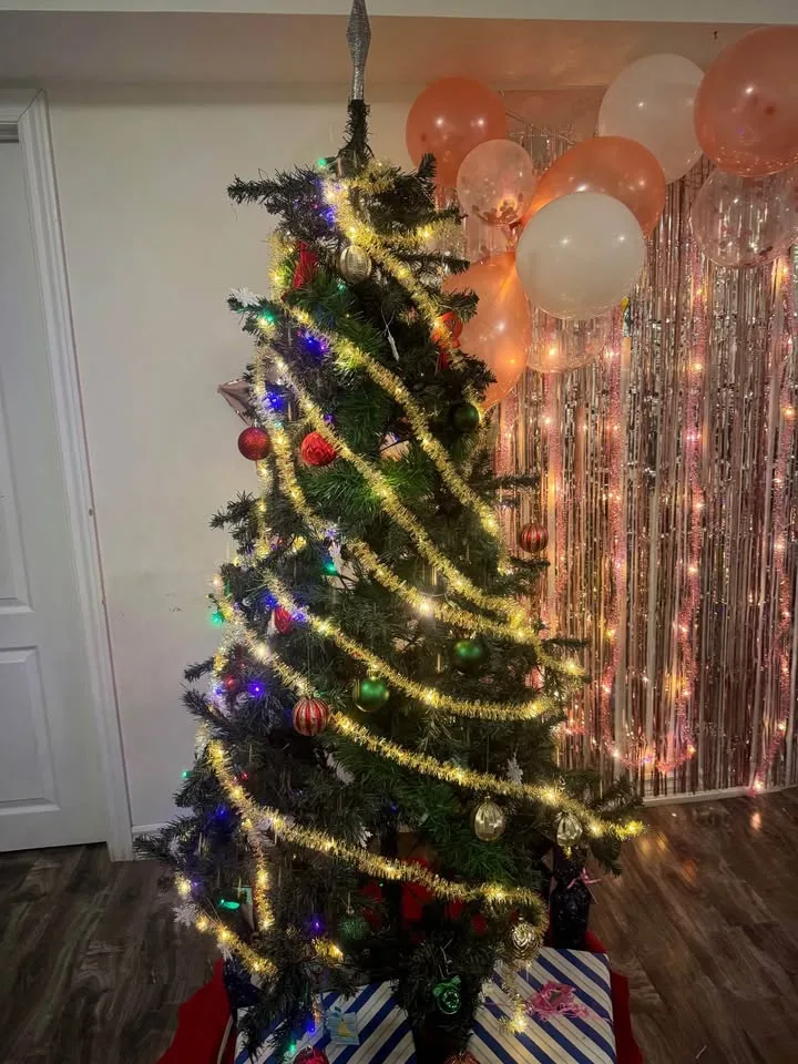 New Christmas decoration tinsel garland lights image indicator(8)