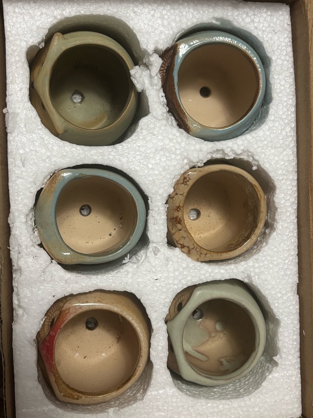 Set of Ceramic Owl Planters - photo 4
