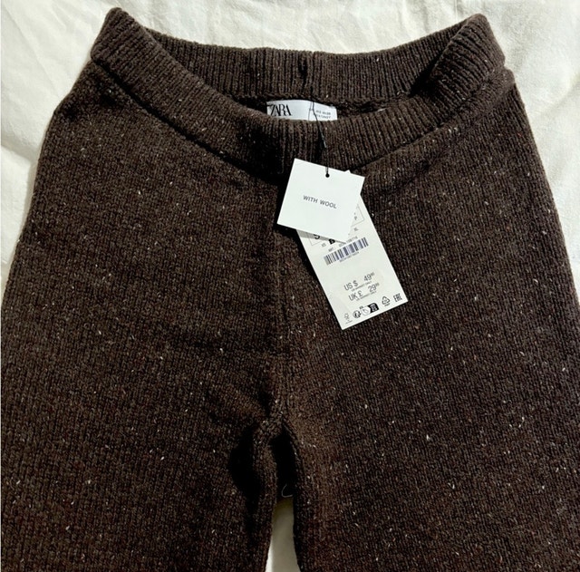Zara Wool Blend Knit Pants- with tags
