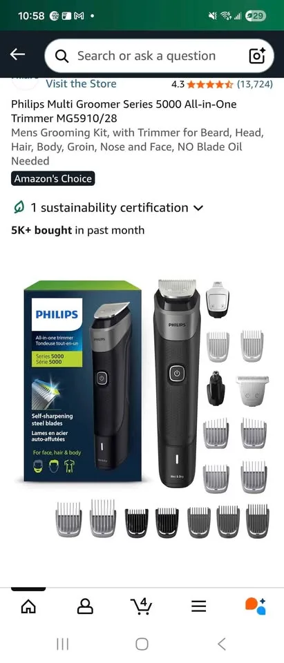 Philips 5000 Series Trimmer image indicator(3)